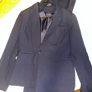 Classic Navy women’s Single-Button Blazer & pants set